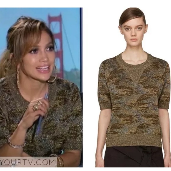 EUC Sz 38 Isabel Marant Watson Lurex Camo Sweater - Picture 6 of 6